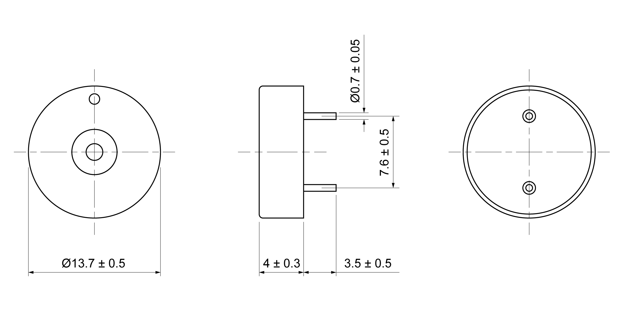 PT1404-40A10-P7.6 Mechanical Drawing